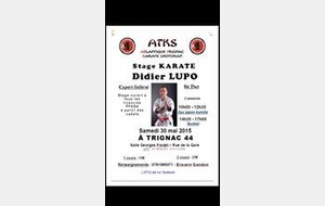 STAGE DIDIER LUPO - 30/05/2015
