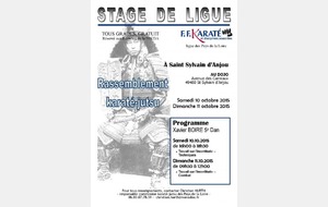 STAGE DE LIGUE - RASSEMBLEMENT KARATE JUTSU - 10/11 OCTOBRE 2015